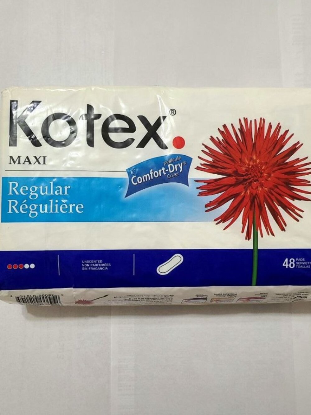 Kotex Maxi Regular Pads – 48 Count